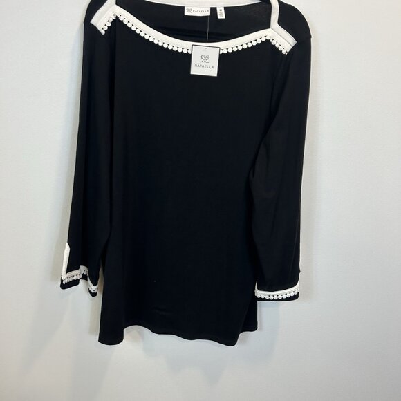 Rafaella Black and White Women's Top - Picture 3 of 9